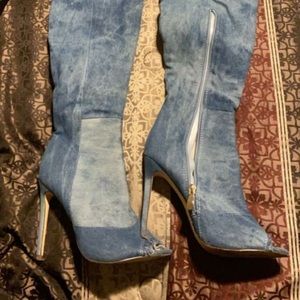 blue jean boots
